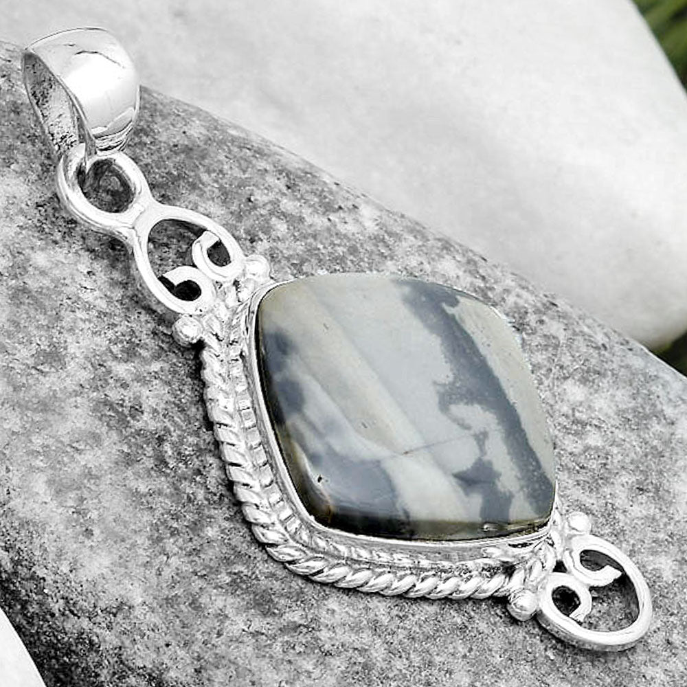 Natural Picasso Jasper Pendant P-1696 SDP124045