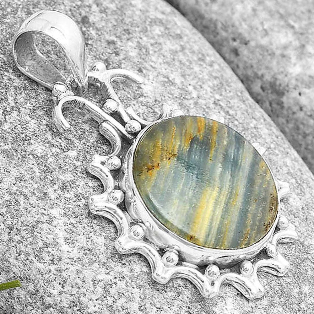 Natural Blue Aragonite Pendant P-1249 SDP129393