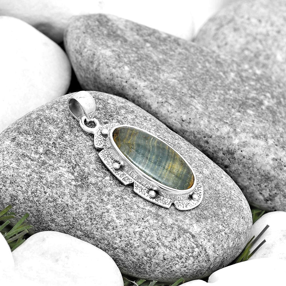 Natural Blue Aragonite Pendant P-1485 SDP130695