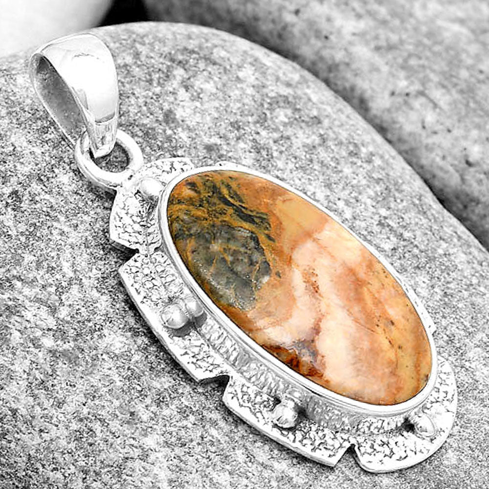 Natural Moroccan Yellow Jacket Jasper Pendant P-1485 SDP130708