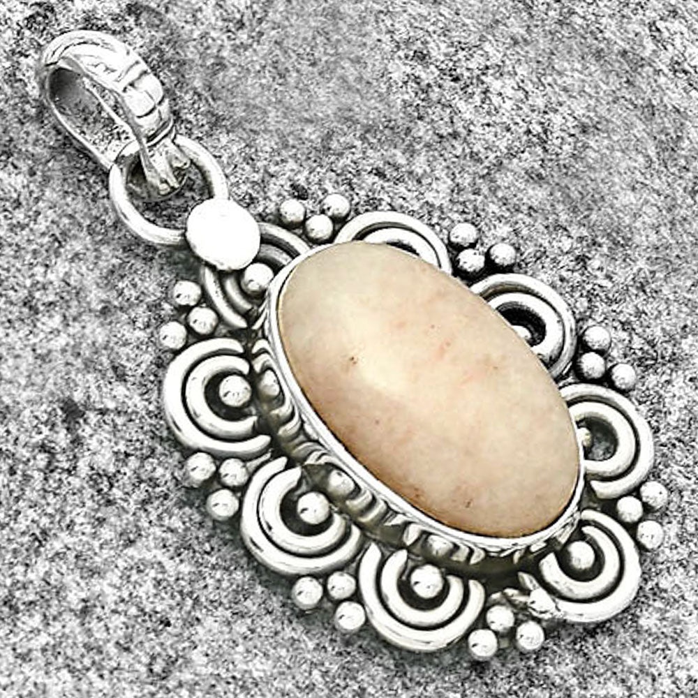Filigree - Natural Pink Scolecite Pendant P-1330 SDP131283