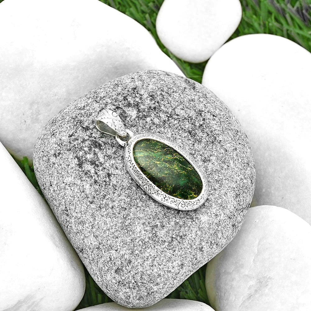 Natural Green Fuchsite Pendant P-1538 SDP131702