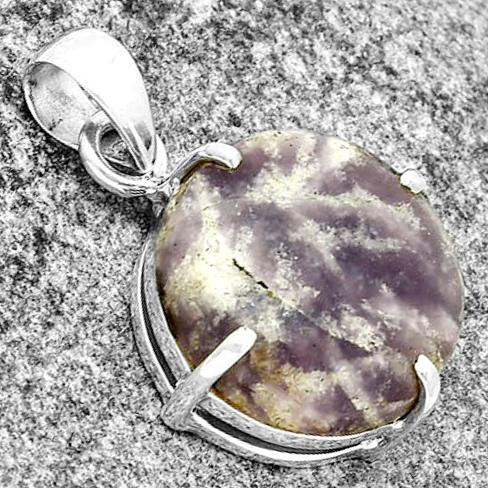 Natural Purple Lepidolite Pendant P-1013 SDP132115