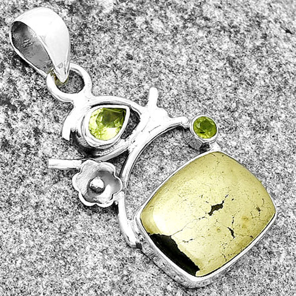 Apache Gold Healer's Gold & Peridot Pendant P-1704 SDP132164
