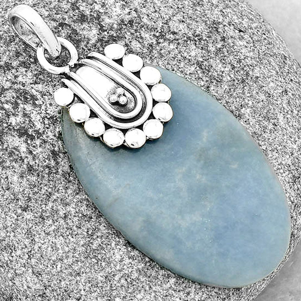 Natural Angelite Pendant P-1599 SDP132470