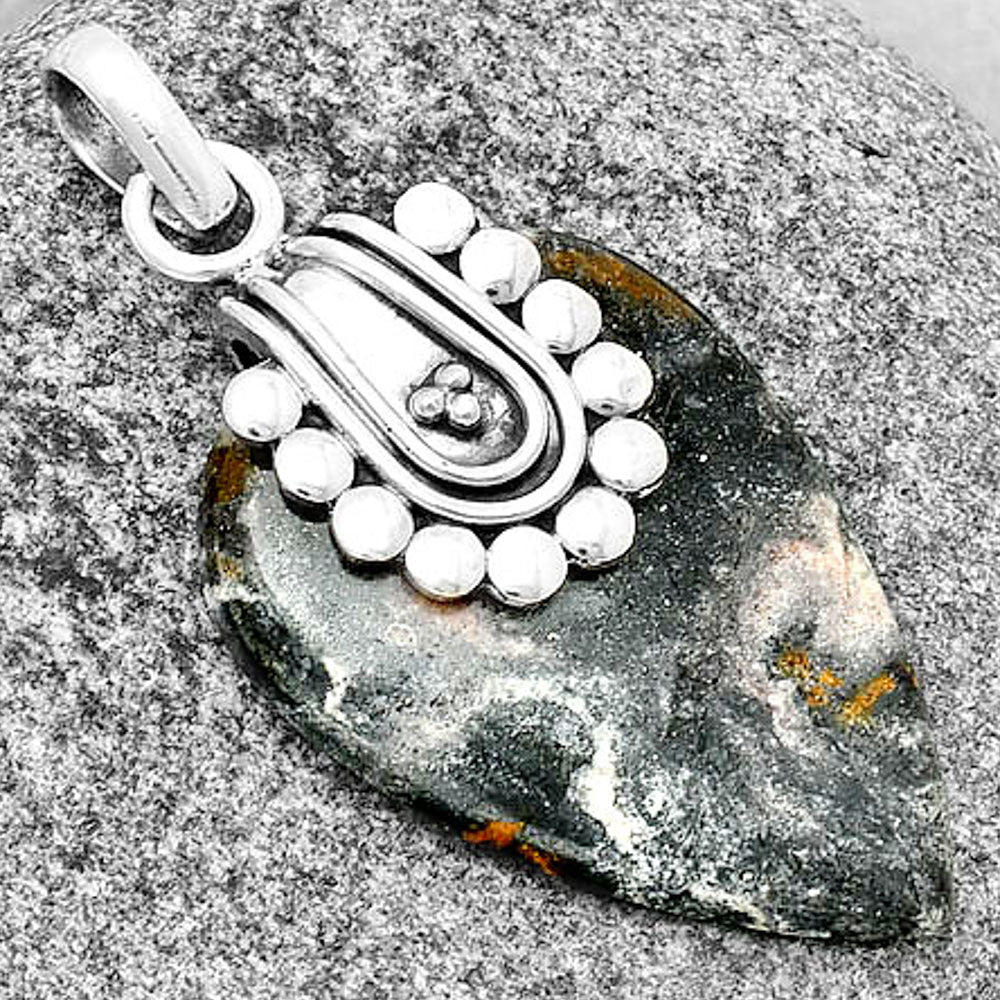 Natural Indian Blanket Jasper Pendant P-1599 SDP132488
