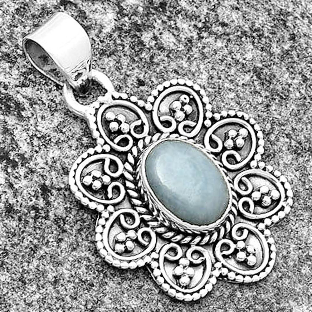 Natural Angelite Pendant P-1214 SDP132690