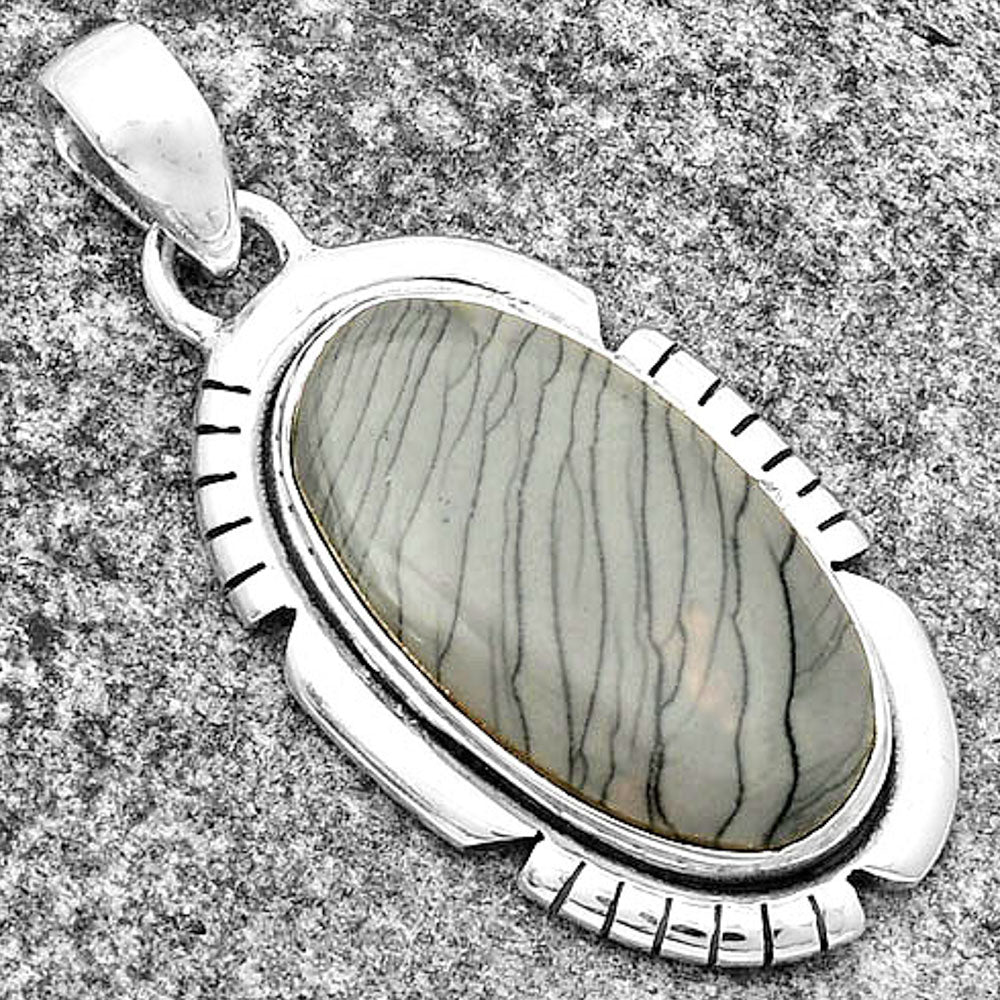 Natural Picasso Jasper Pendant P-1179 SDP134305
