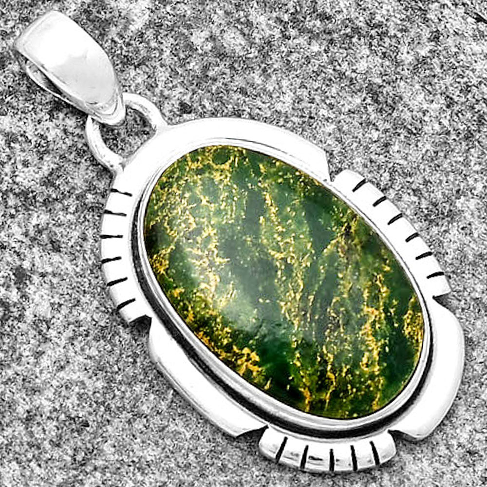 Natural Green Fuchsite Pendant P-1179 SDP134307