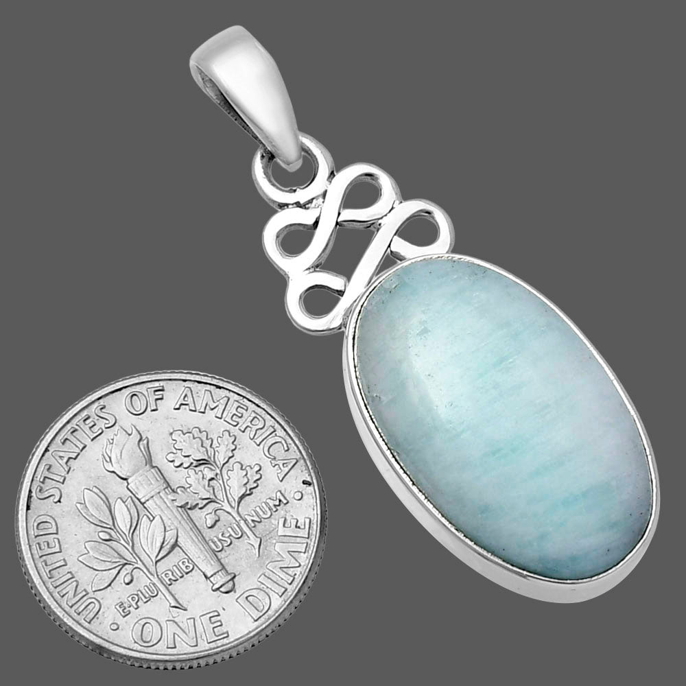 Natural Blue Aragonite Pendant P-1554 SDP143275