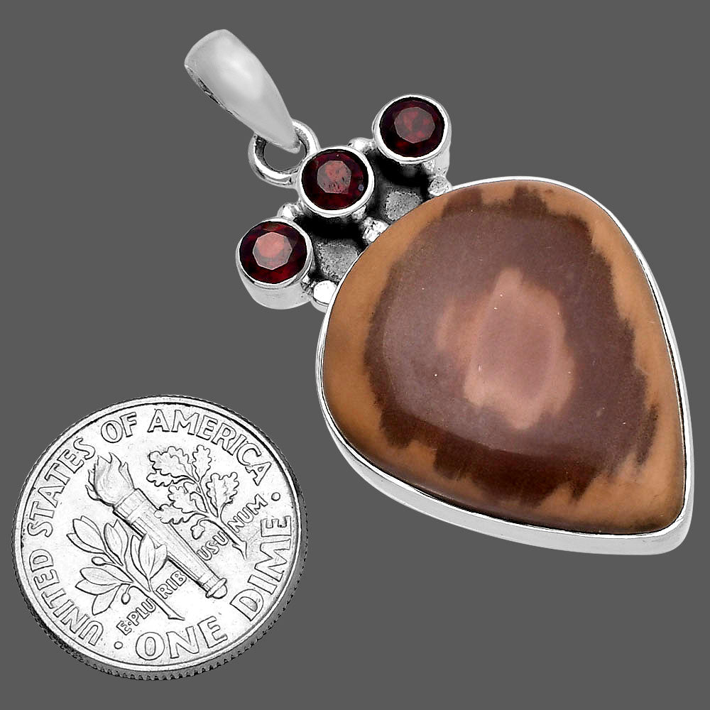 Imperial Jasper - Mexico & Garnet Pendant P-1120 SDP145352