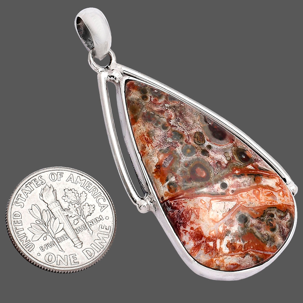 Natural Leopard Skin Jasper Pendant P-1566 SDP152343
