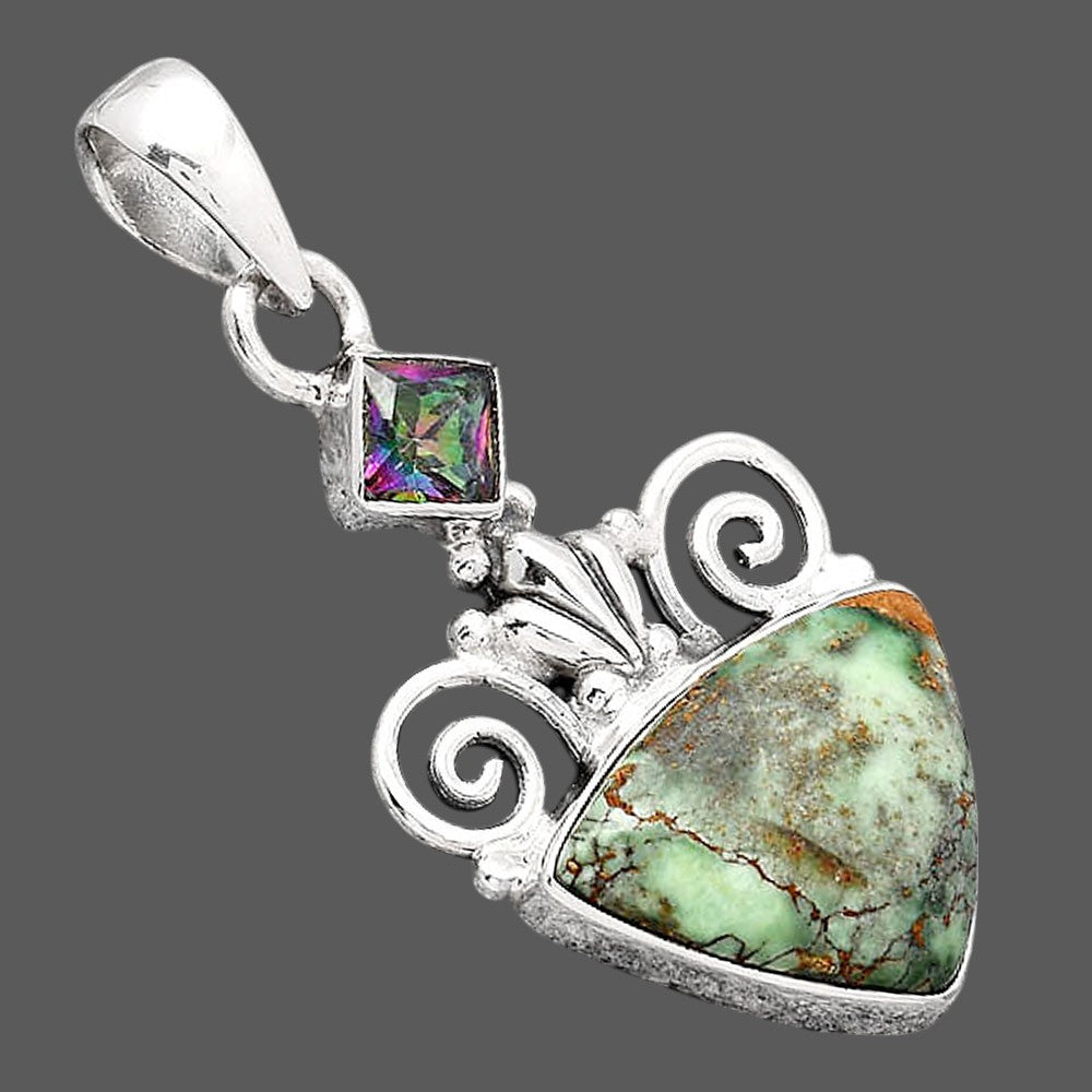 Australian Variscite and Green Onyx Pendant P-1710 SDP154302