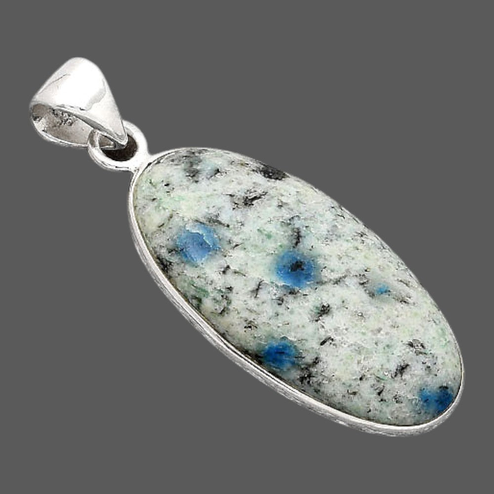 Natural K2 Blue - Azurite In Quartz Pendant P-1001 SDP154829
