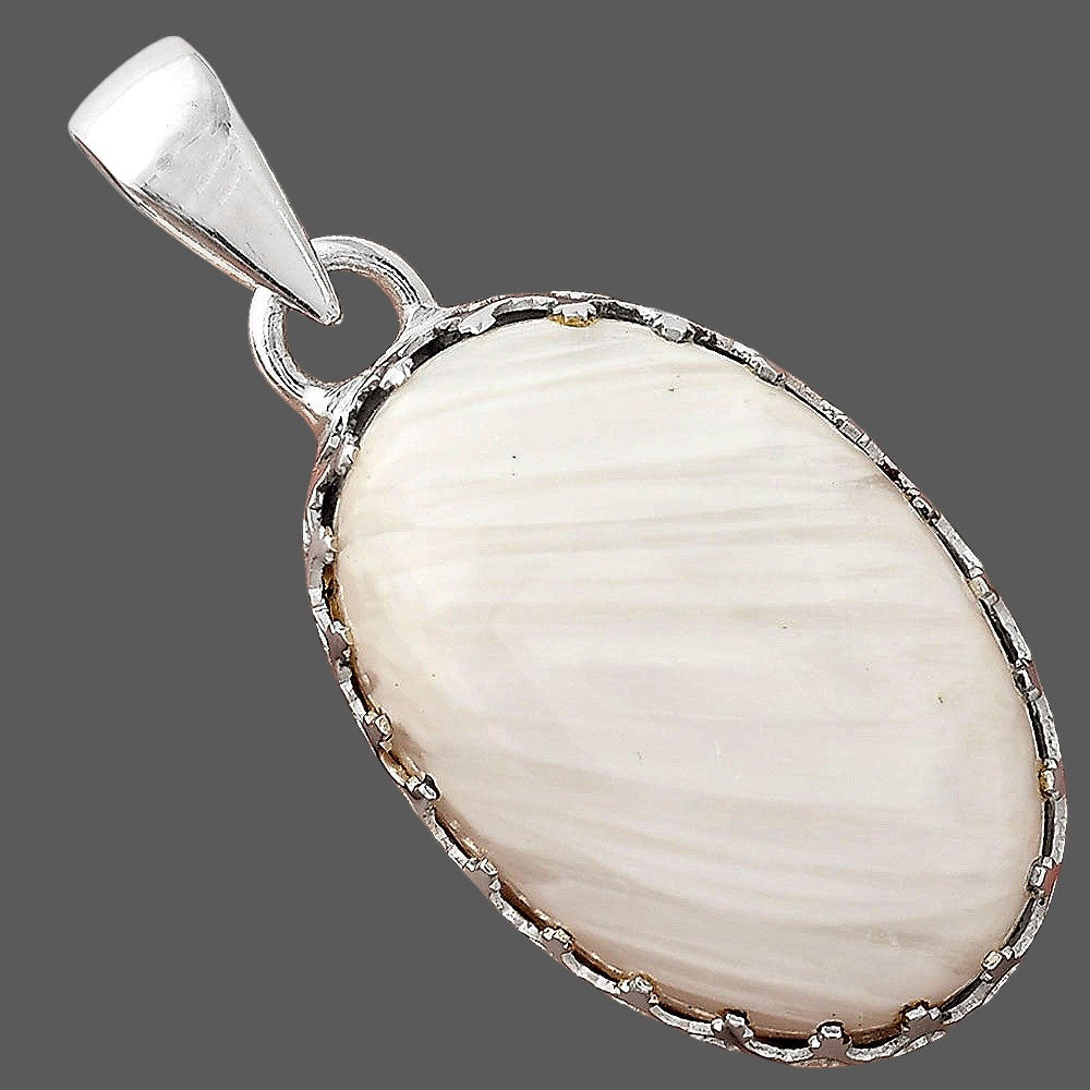 Natural White Scolecite Pendant P-1325 SDP156114