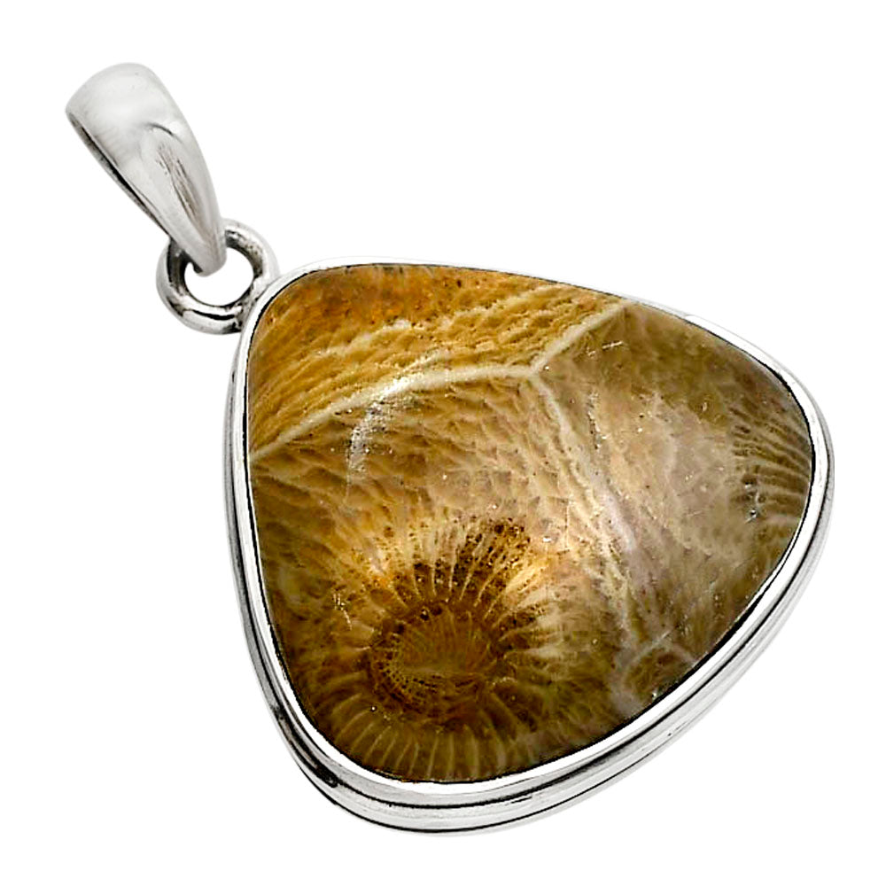 Flower Fossil Coral Pendant P-1124 SDP158512