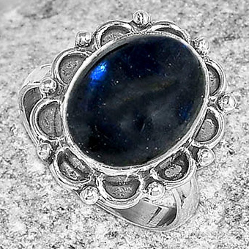Blue Fire Labradorite - Madagascar Ring size-7.5 R-1092 SDR165554