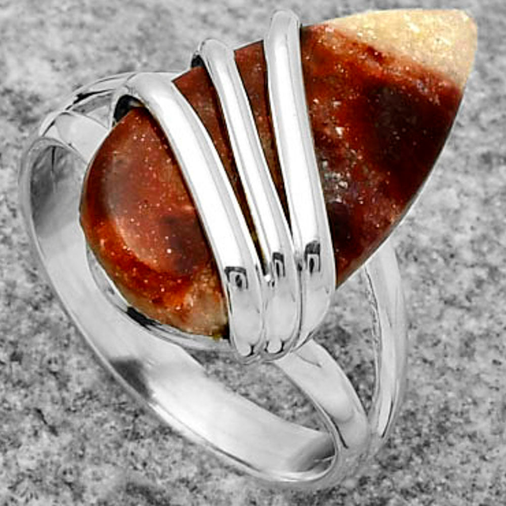 Natural Indian Blanket Jasper Ring size-9 R-1444 SDR167535