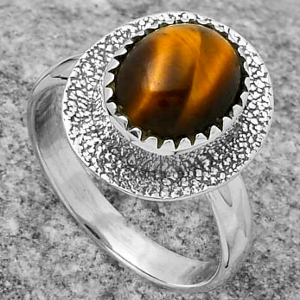 Natural Tiger Eye - Africa Ring size-8.5 R-1649 SDR167949