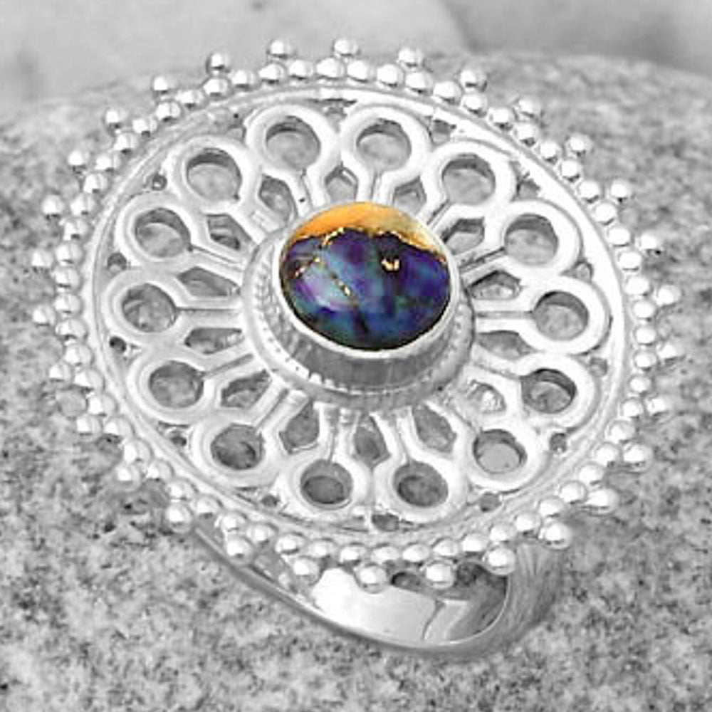 Artisan - Spiny Oyster Turquoise Ring size-7 R-1107 SDR169392