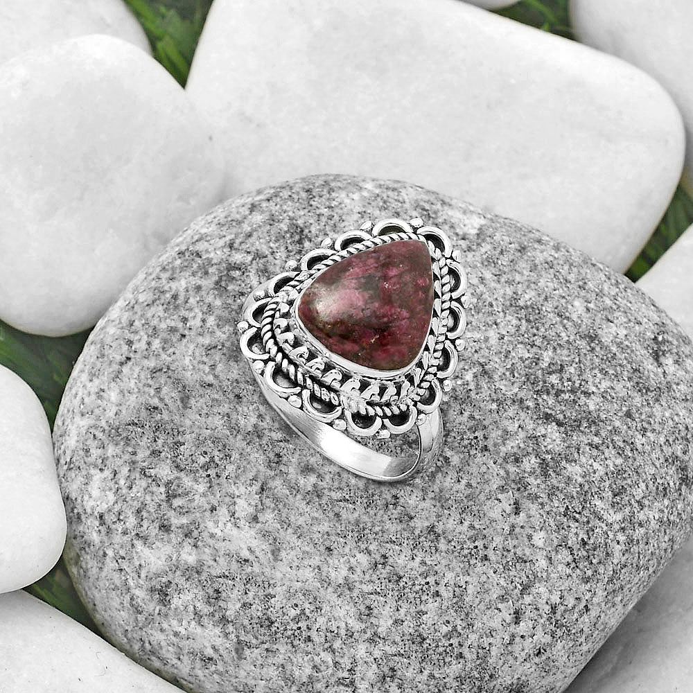 Natural Tourmaline Quartz Ring size-8 R-1256 SDR176499