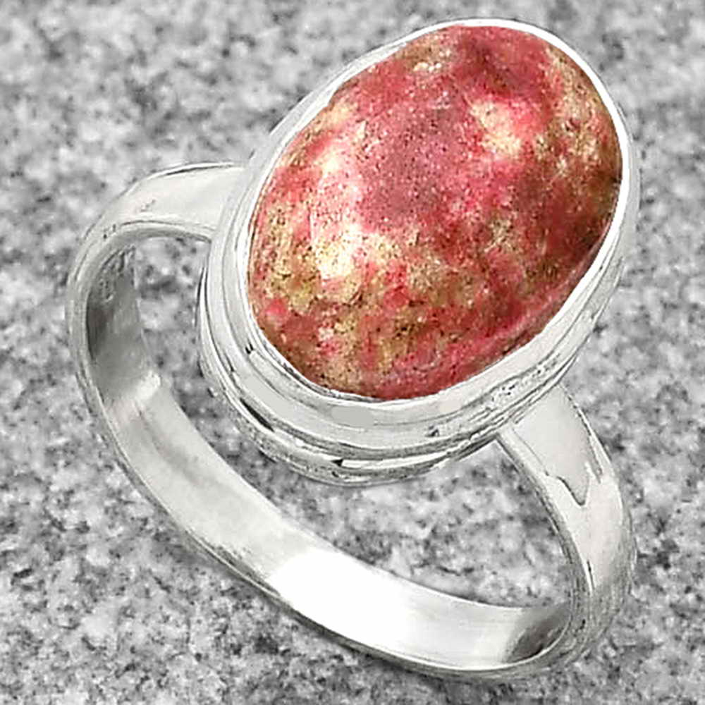 Natural Pink Thulite - Norway Ring size-8 R-1007 SDR181229