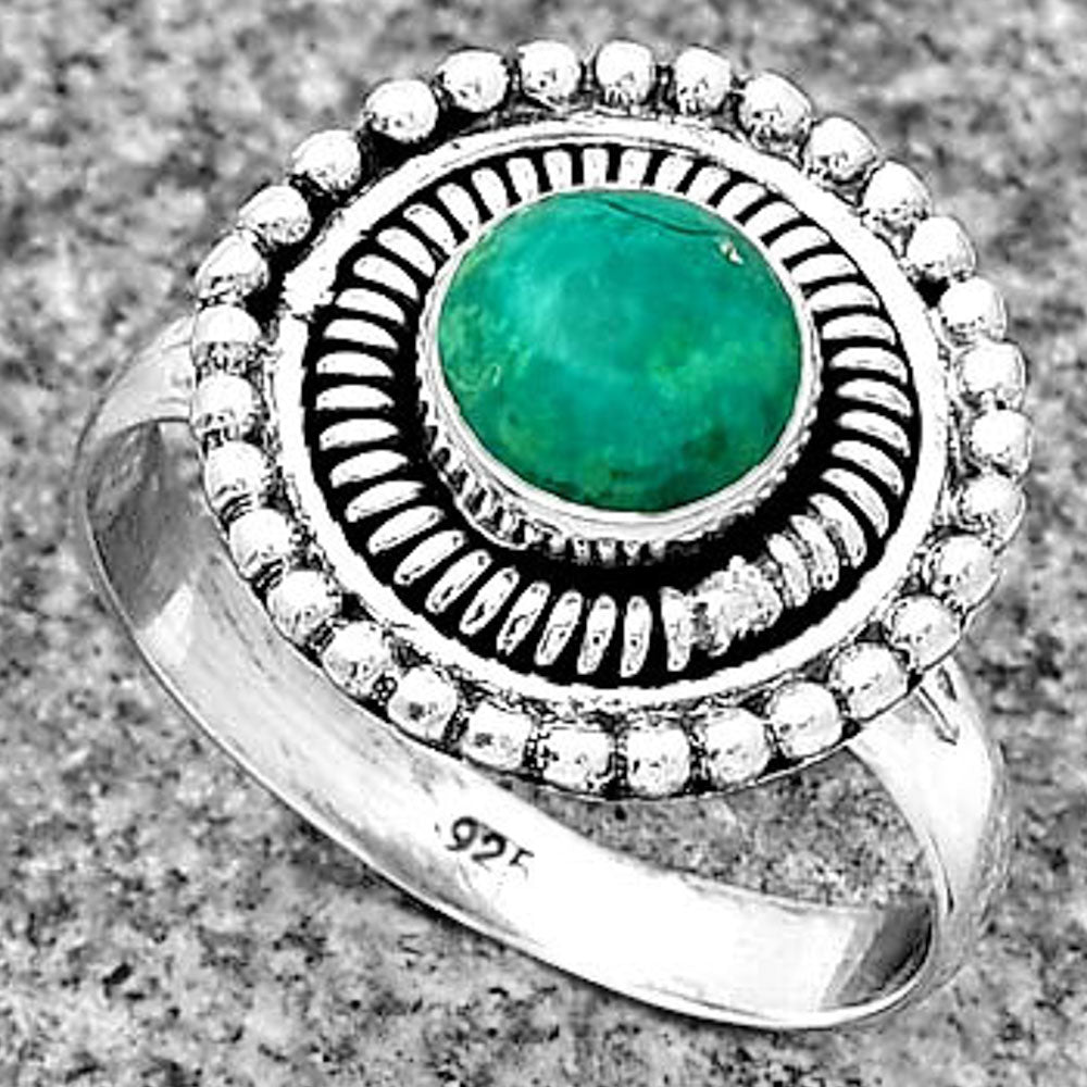Natural Turquoise Magnesite Ring size-8.5 R-1388 SDR185759