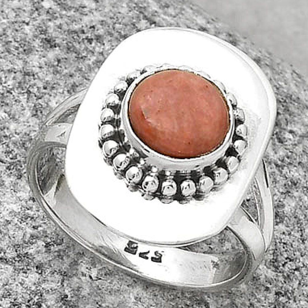 Natural Pink Tulip Quartz Ring size-7 R-1458 SDR189147