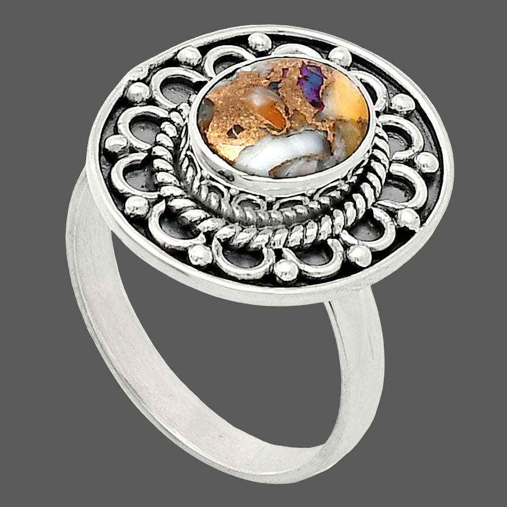 Spiny Oyster Turquoise - Arizona Ring size-8 R-1256 SDR243080