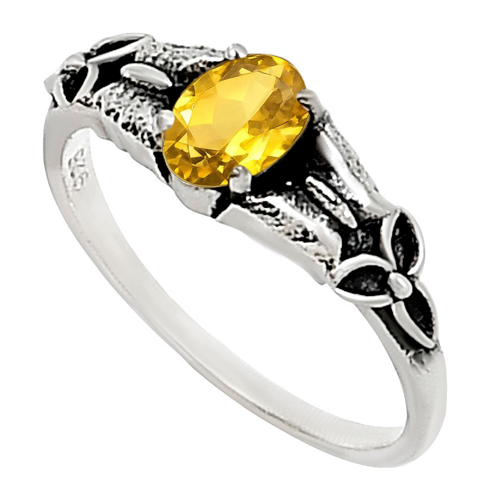 Citrine Ring size-5 R-1746 SDR252844