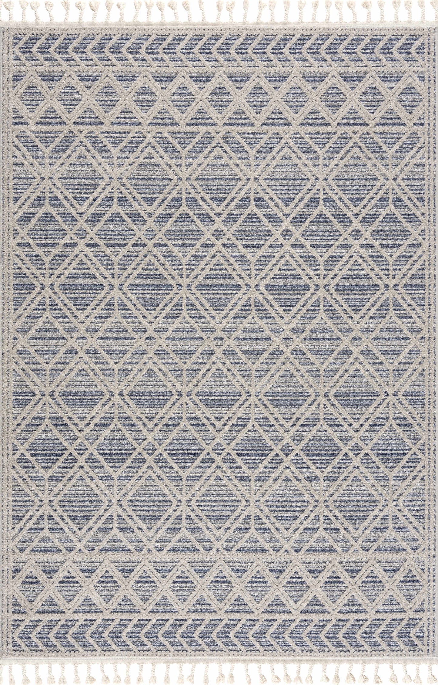Magnolia Embossed Blue 2302 Area Rug - Clearance