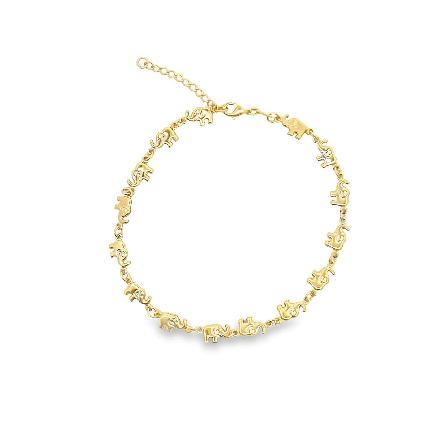 Elephant Charm Chain Bracelet (I205)