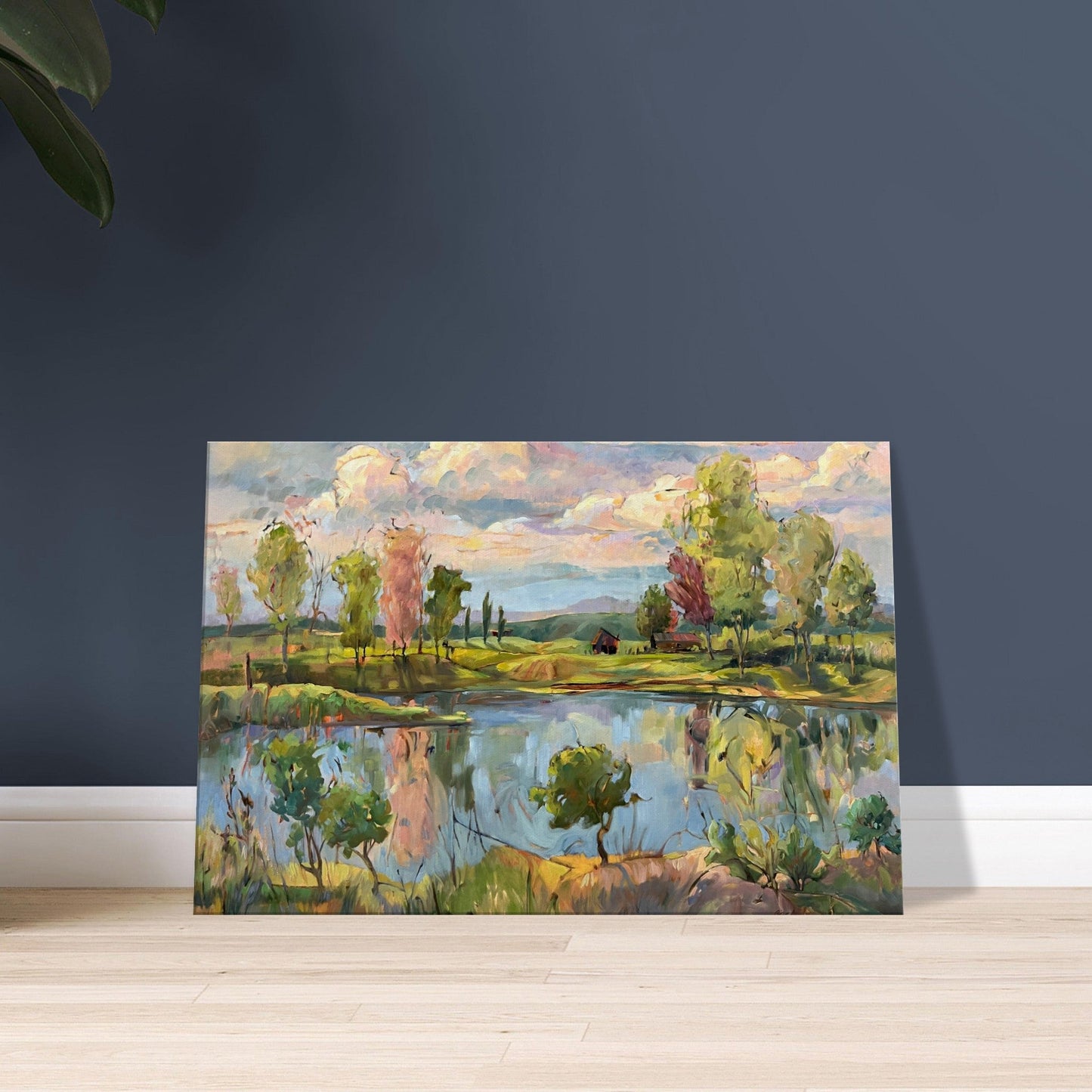 'The Pool' Landscape I 24x36 inch Art Print on Canvas I Original Artwork by American Artist Barbara Cleary