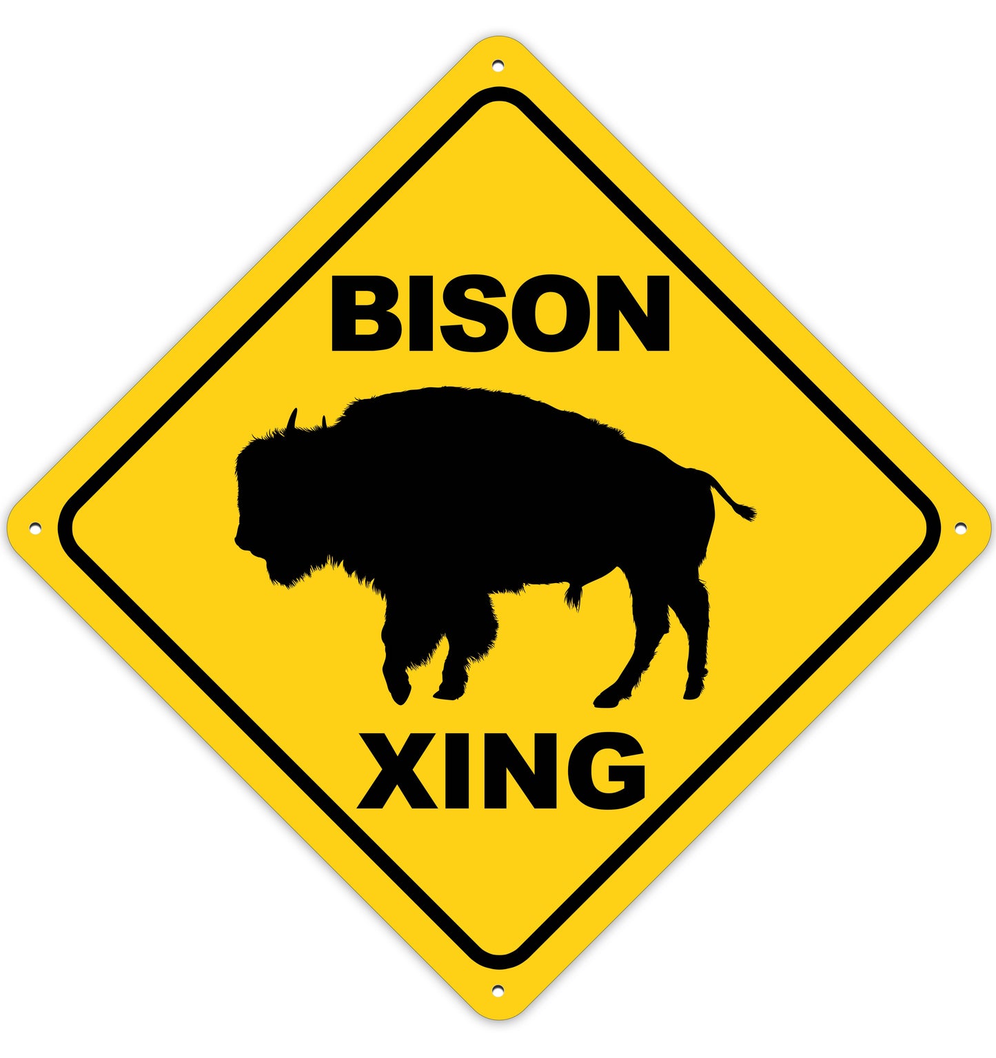 Bison Crossing Sign Aluminum Indoor/Outdoor Sign