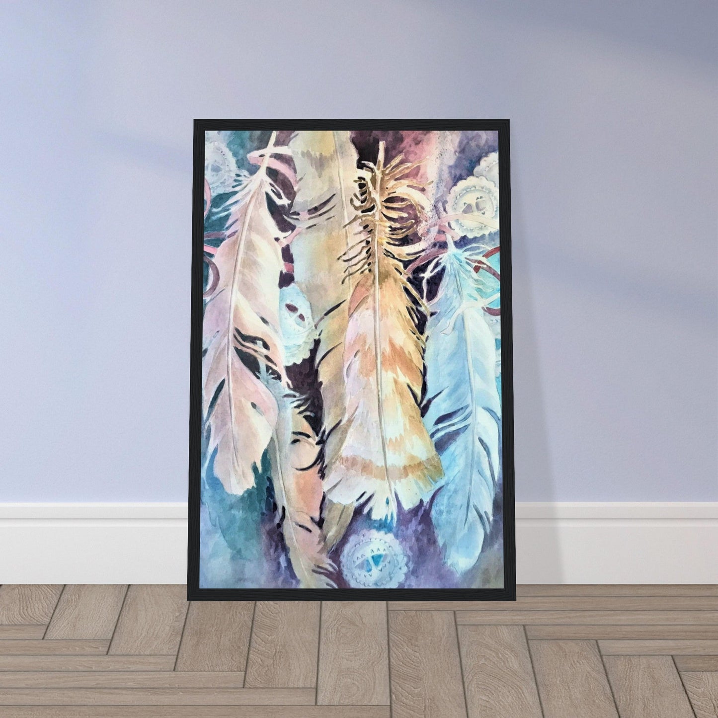 'Conchos' Watercolor I 12x18 Art Print Wooden Framed I Artwork by American Artist Barbara Cleary