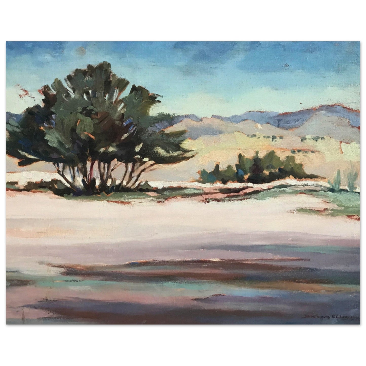 'Georgia's View' Landscape I 16x20 Museum-Quality Matte Paper Poster | Original Artwork by American Artist Barbara Cleary