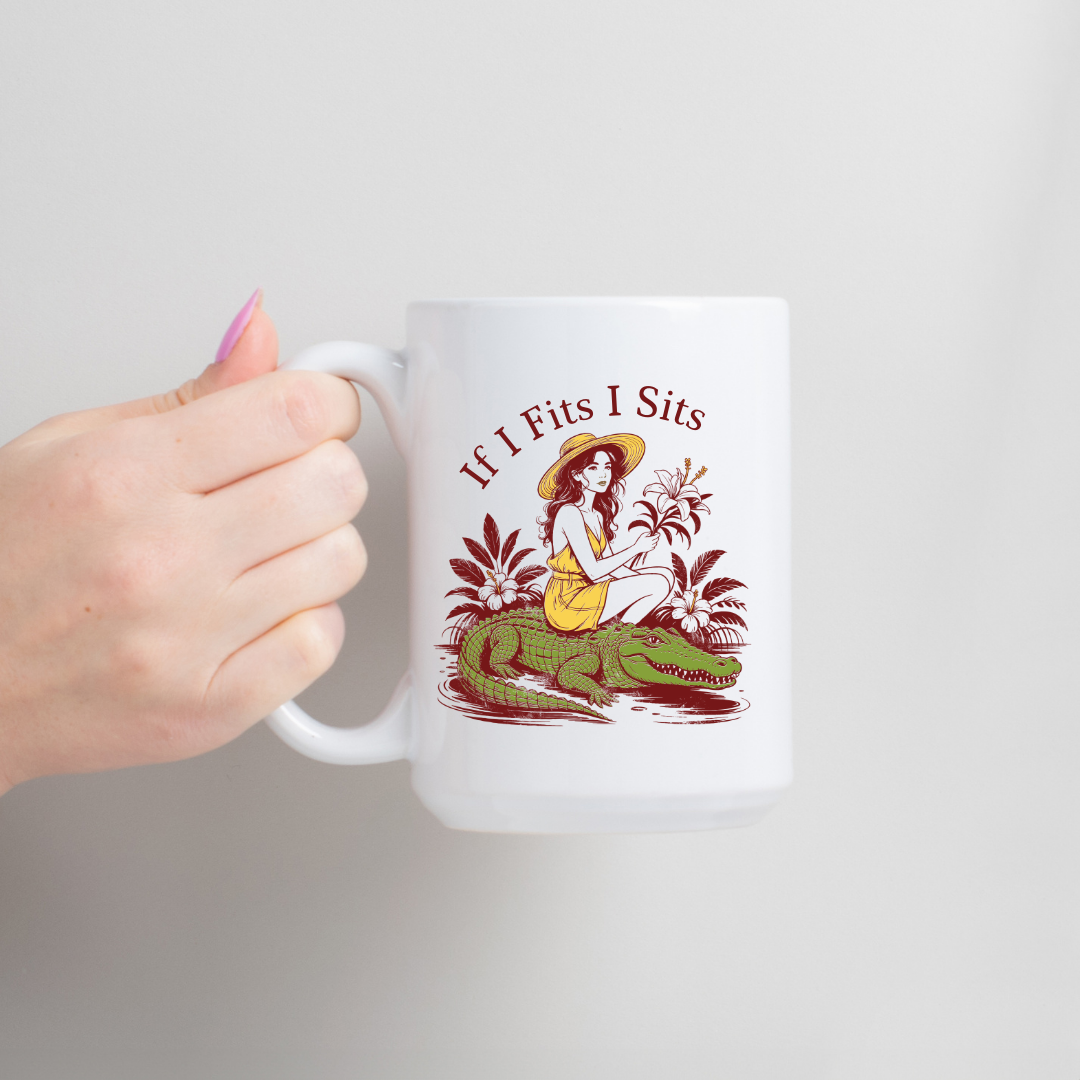 Gator Girl, If I Fits, Ceramic Coffee Mug - Custom Option