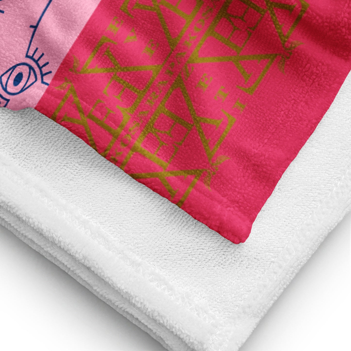 Greek Evil Eye Aphrodite Pink Summer Beach Towel