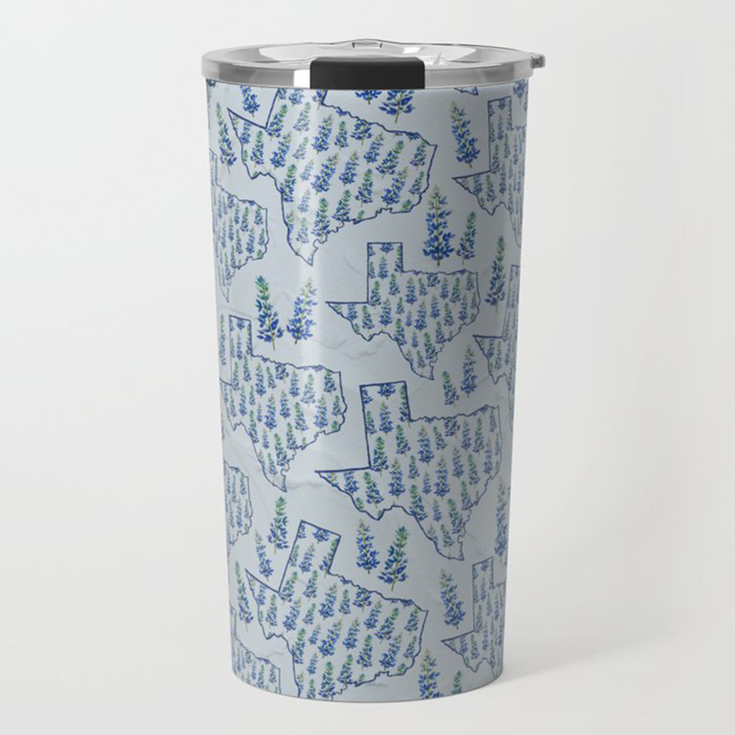 Texas Blue Bonnet Travel Mug