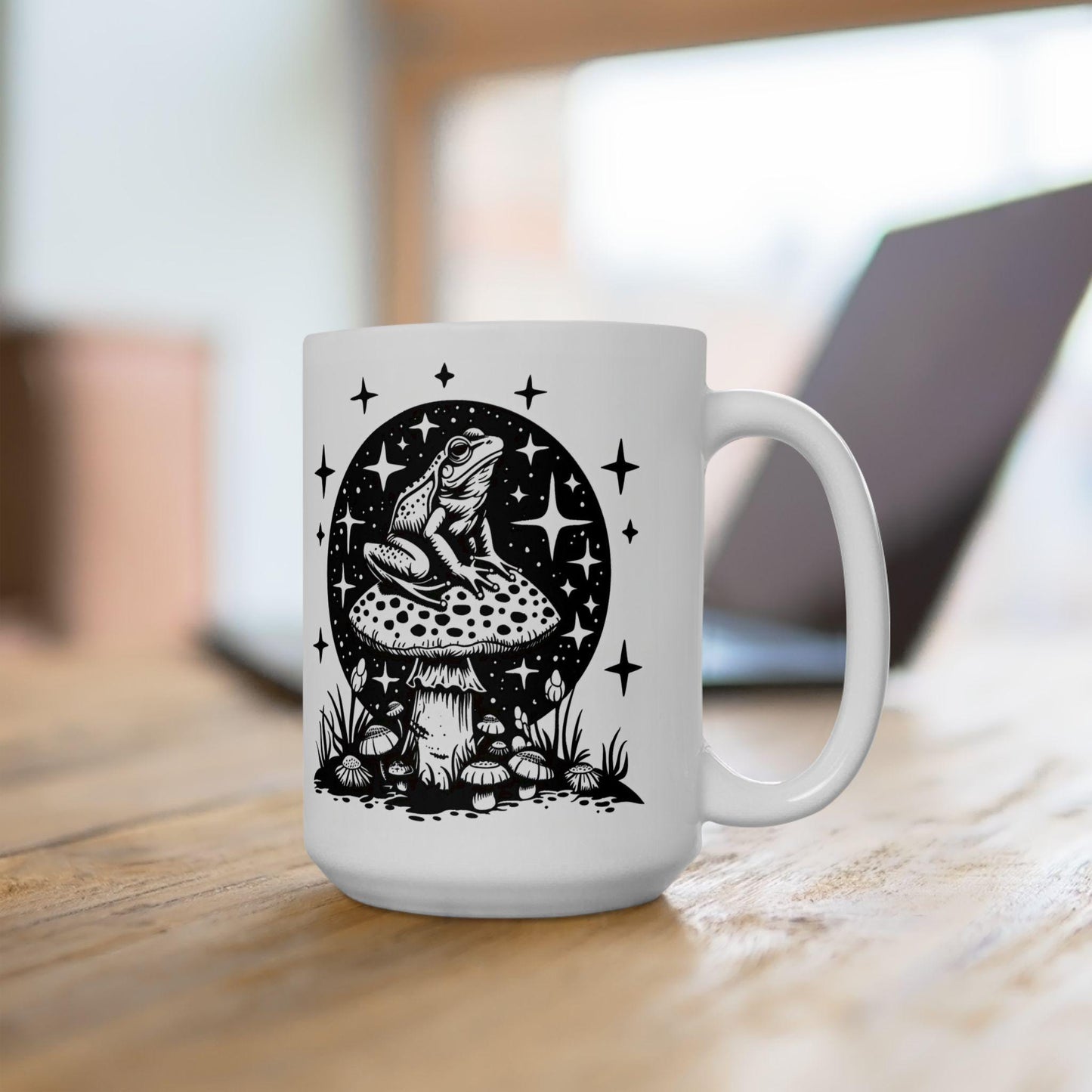 Cosmic Frog Toadstool Mug | Mystical Forest Coffee Cup