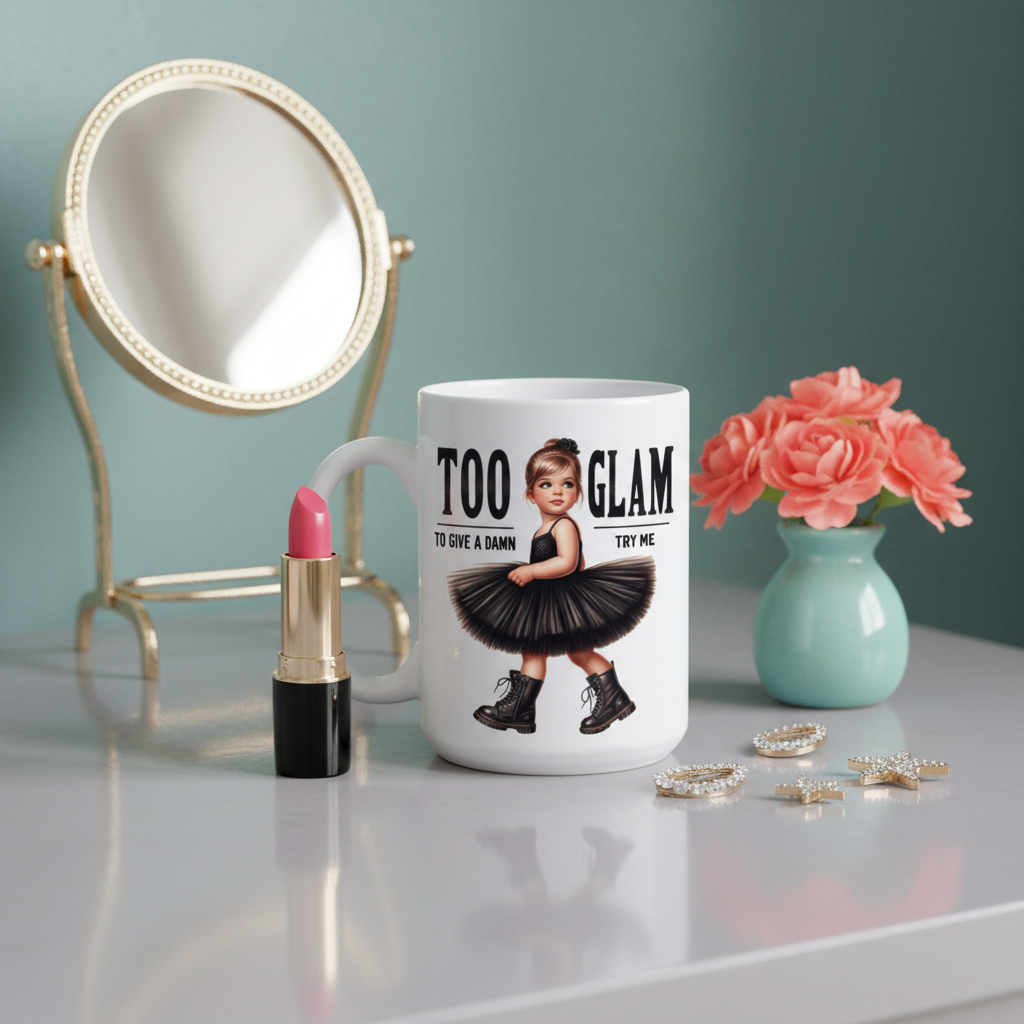 Too Glam, Trendy Ceramic Coffee Mug
