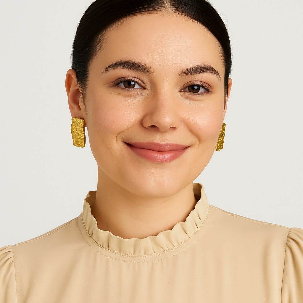 Earrings Liana - Gold Plated Elegant Earrings