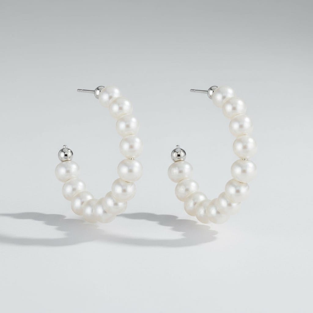 Earrings Snowwhite - Silver Plated Elegant Earrings
