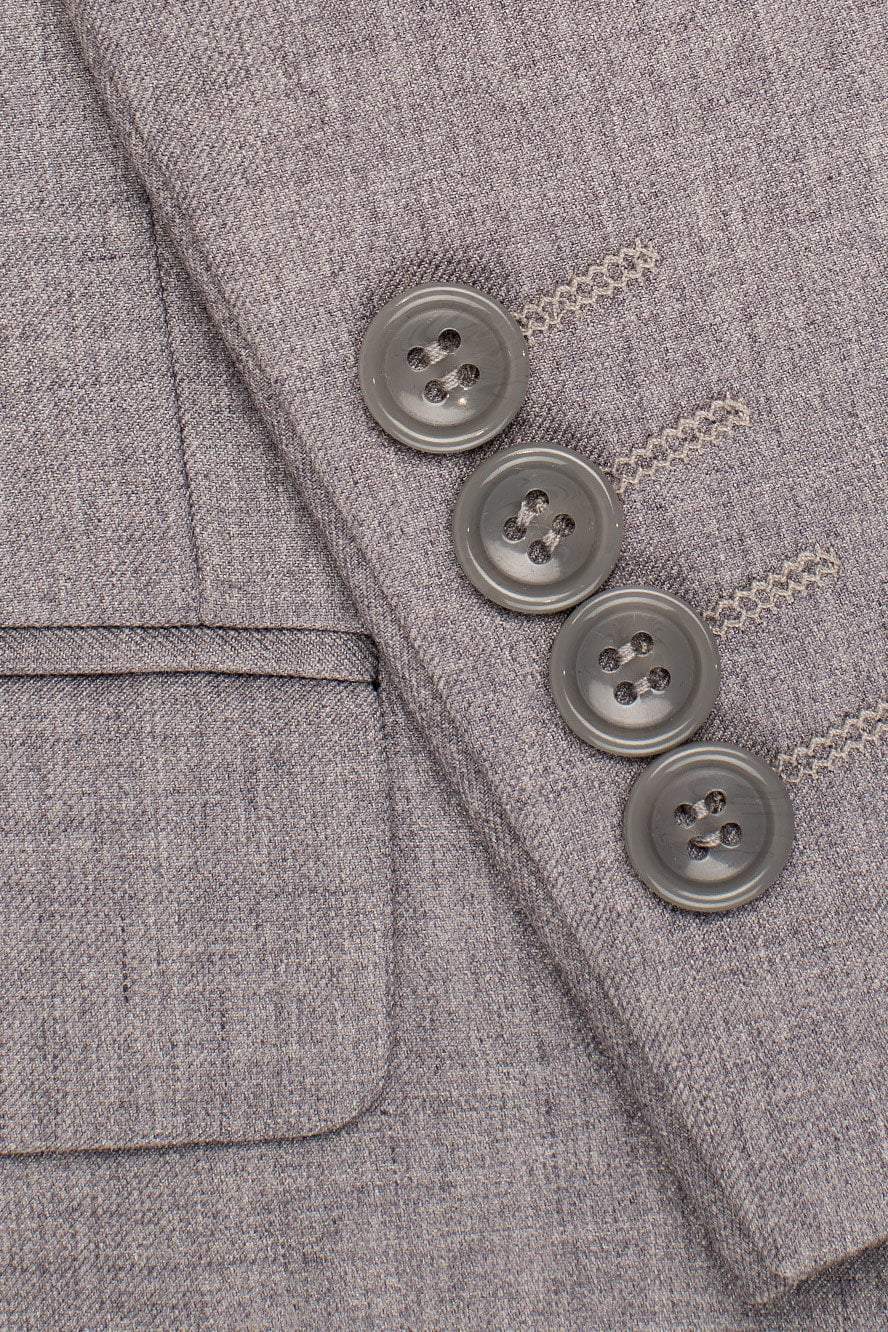 "Madison" Heather Grey Suit Jacket Notch (Separates)