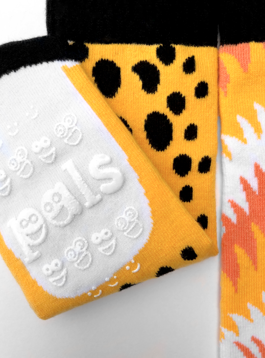 SLOTH & CHEETAH DAD AND ME SOCK SET