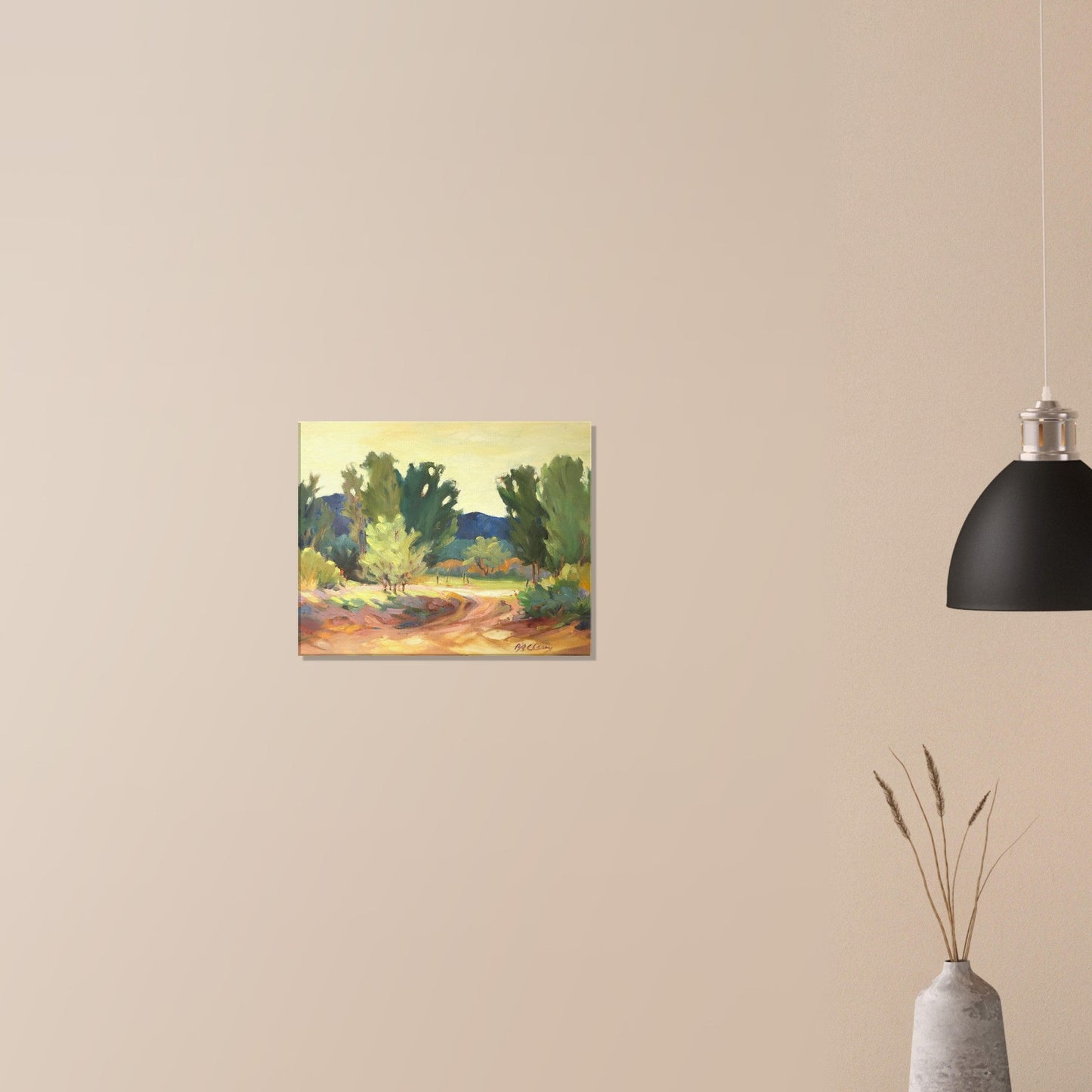 'Hacienda Road' Landscape I 16x20 inch Art Print on Canvas I Original Artwork by American Artist Barbara Cleary