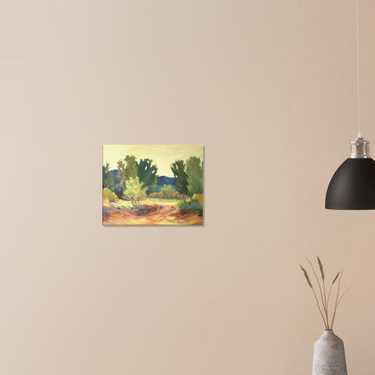 'Hacienda Road' Landscape I 16x20 inch Art Print on Canvas I Original Artwork by American Artist Barbara Cleary