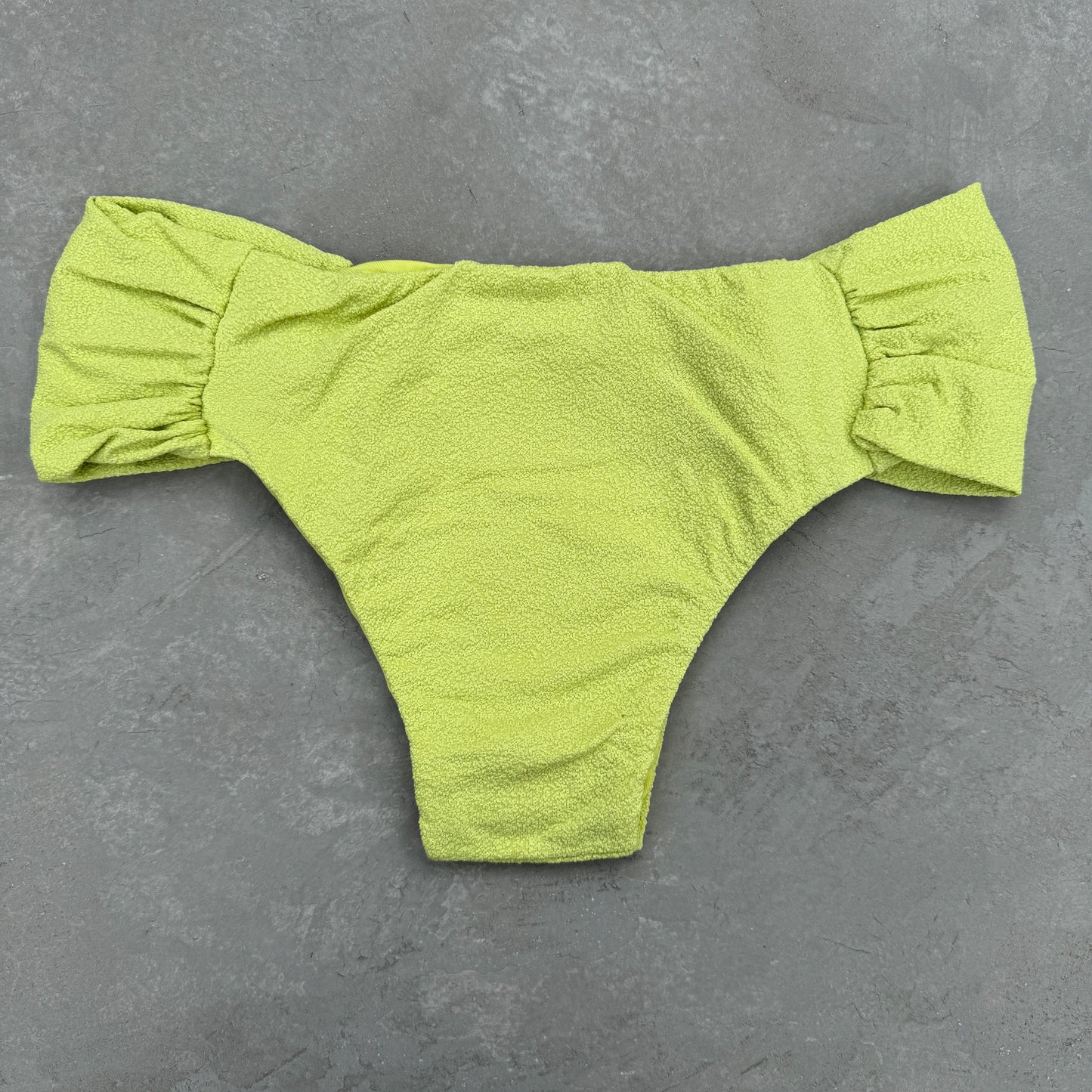 Seashore Textured Citrus Classy Cheeky Bikini Bottom
