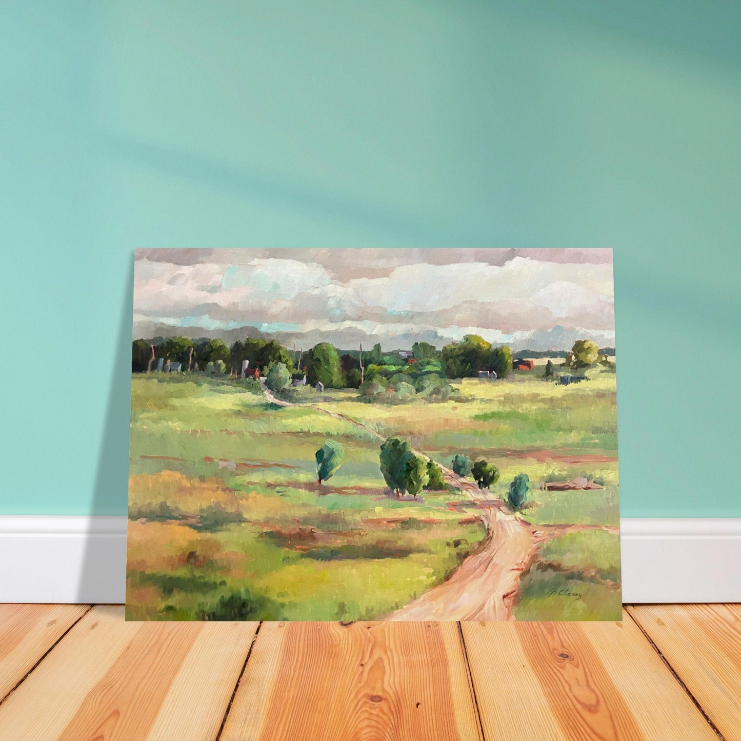 'The Meadow' Landscape I 24x32 Museum-Quality Matte Paper Poster | Original Artwork by American Artist Barbara Cleary