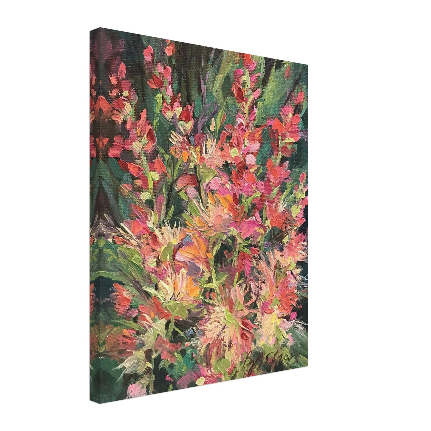 'Blossom Study' Floral I 16x20 inch Art Print on Canvas I Original Artwork by American Artist Barbara Cleary